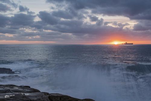 Sea storm and the ship-Calafuria -Gennaio 2019