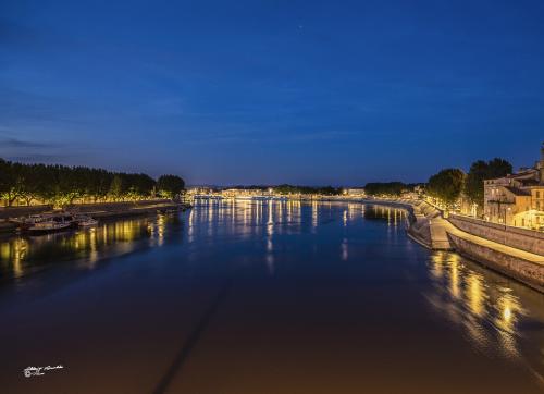 The blue hour on the Rhone- Arles-Maggio 2019