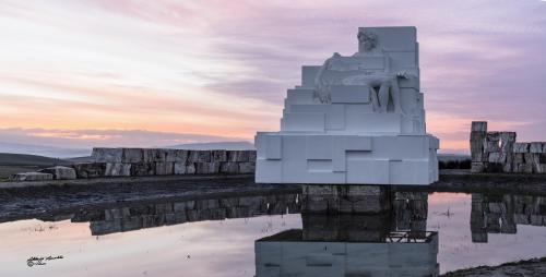 Scultura di Gualtiero Vanelli-Lajatico Teatro del Silenzio-Febbraio 2019